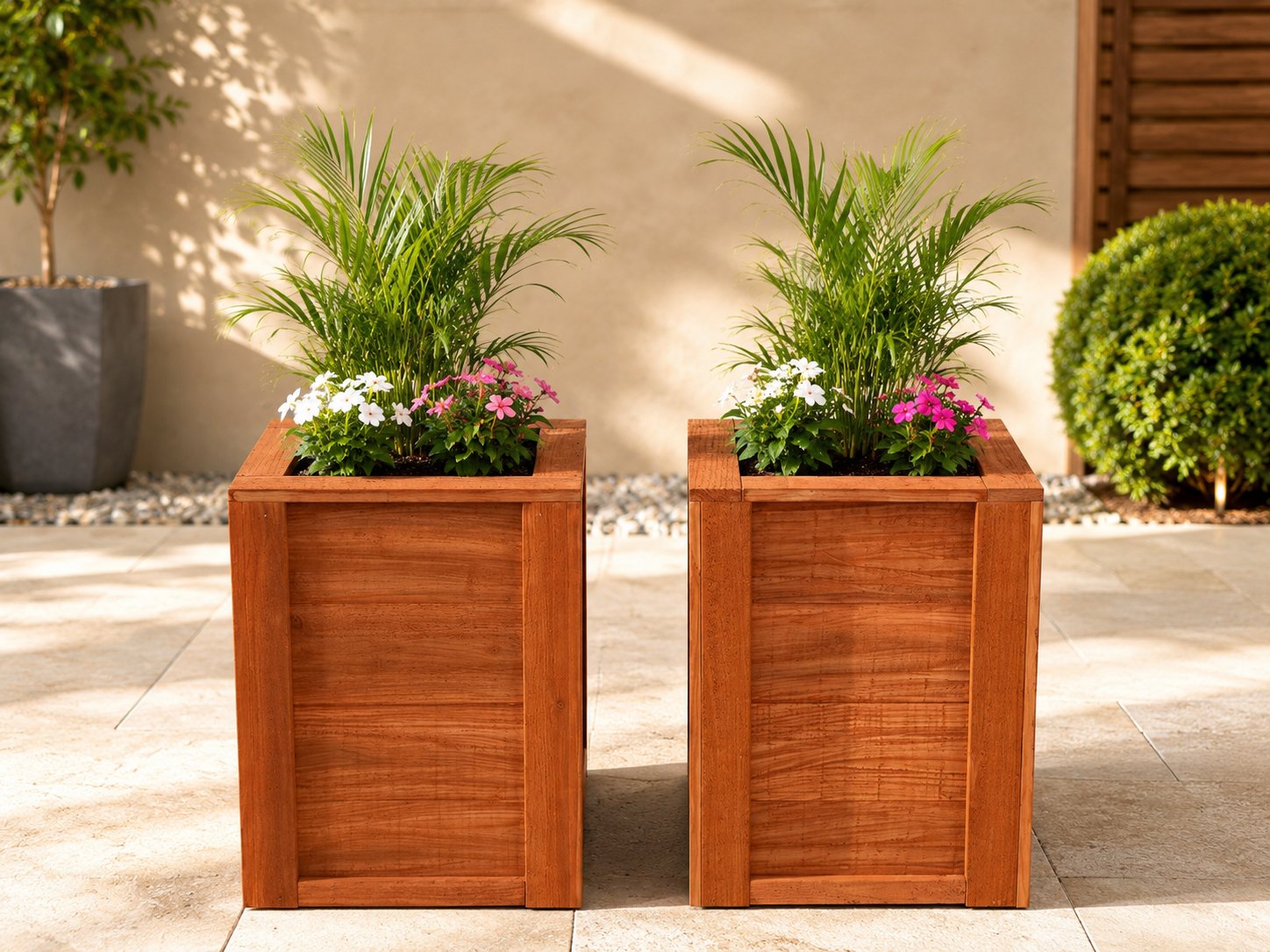 Rustic Cedar Planter- Large Patio Planter
